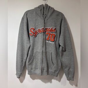 Gray Syracuse Zip-Up Hoodie